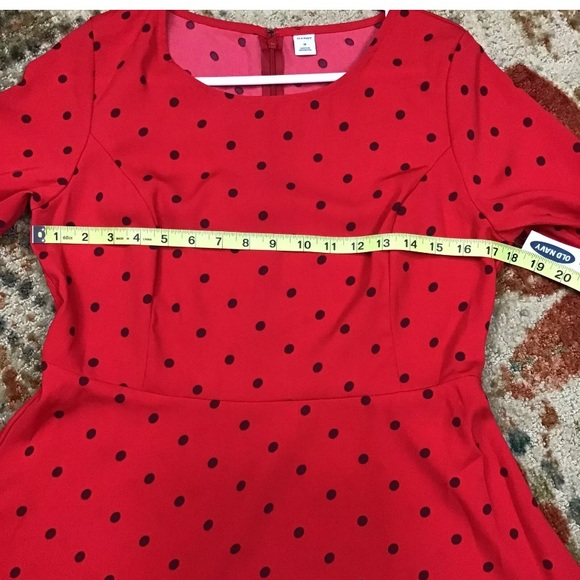 💃SLEEVE 3/4 DRESS WomenELASTIC Red - Picture 6 of 7